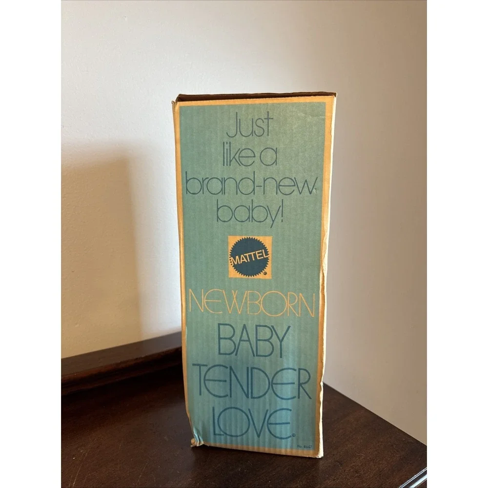 NOS Vintage Tender Love Mattel 1973 Newborn Black Baby & Accessories #8667